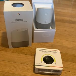 Google home and Chromecast audio bundle like new